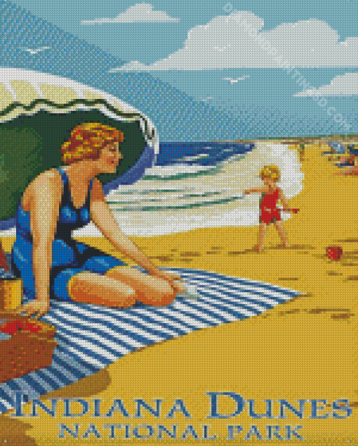 Indiana Dunes Poster Diamond Paintings