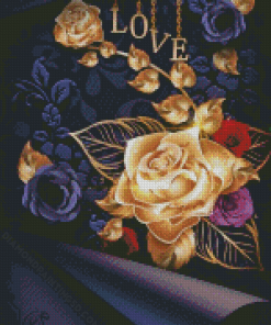 Love And Flowers Diamond Paintings