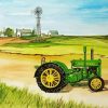 Old John Deere Tractor Diamond Paintings