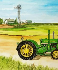 Old John Deere Tractor Diamond Paintings