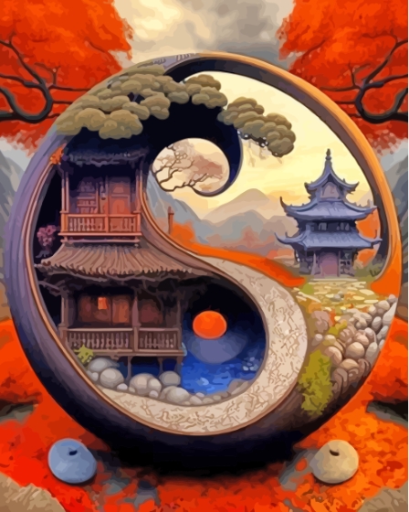 Peaceful Yin Yang Diamond Paintings