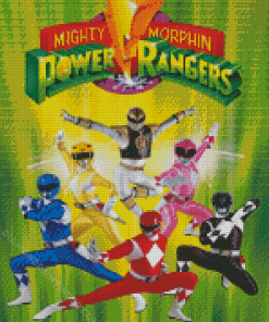 Power Rangers Mighty Morphin Poster Diamond Paintings