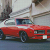 Red 1968 GTO Car Diamond Paintings