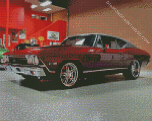 Red 68 Chevelle Diamond Paintings