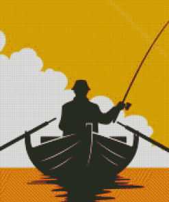 Rowing Silhouette Art Diamond Paintings