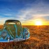 Rusty VW Car Sunset Diamond Paintings