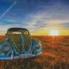 Rusty VW Car Sunset Diamond Paintings