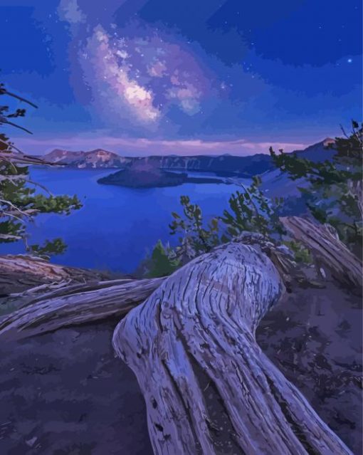 Starry Night Midnight Lake Diamond Paintings