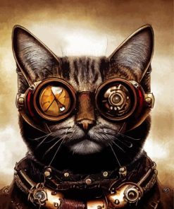 Steampunk Cat Diamond Paintings