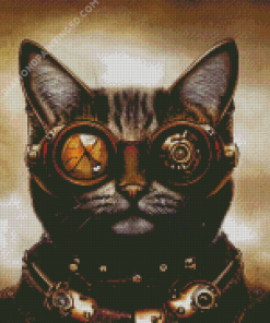 Steampunk Cat Diamond Paintings