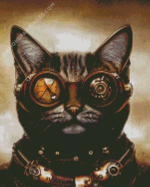 Steampunk Cat Diamond Paintings