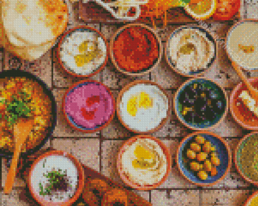 Turkish Village Breakfast Table Diamond Paintings