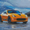 Yellow Nissan 370 Z Diamond Paintings