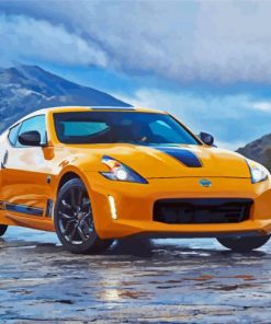 Yellow Nissan 370 Z Diamond Paintings