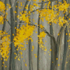 Yellow And Gray Tree Diamond Paintings