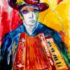 Abstract Accordion Player Diamond Paintings