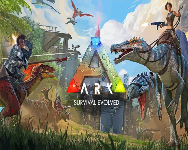 Ark Survival Evolved Game Poster Diamond Paintings