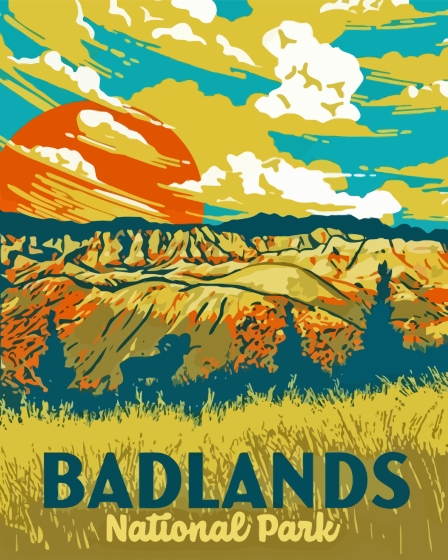 Badlands National Park Black Hills Poster Diamond Paintings