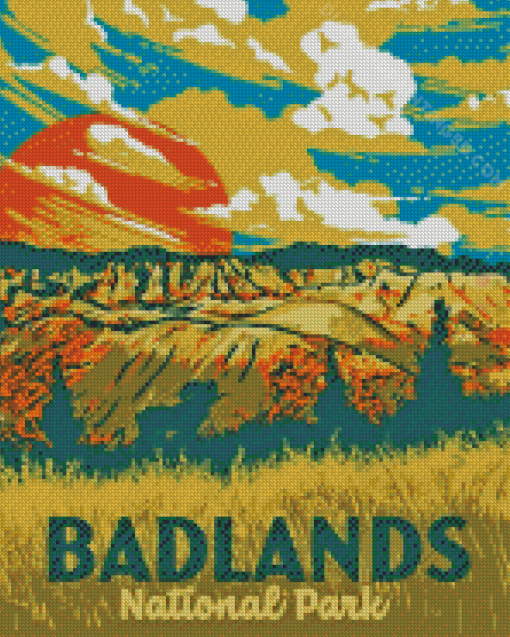 Badlands National Park Black Hills Poster Diamond Paintings