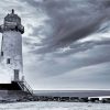 Black And White Talacre Lighthouse Diamond Paintings