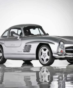 Black And White Mercedes SL 300 Diamond Paintings