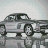 Black And White Mercedes SL 300 Diamond Paintings