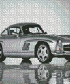 Black And White Mercedes SL 300 Diamond Paintings