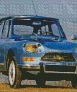 Blue Citroen Ami 8 Diamond Paintings