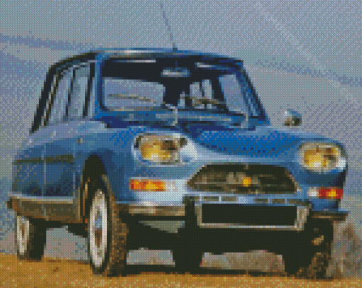 Blue Citroen Ami 8 Diamond Paintings