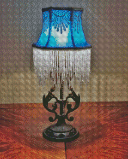 Blue Victorian Lampshade Diamond Paintings