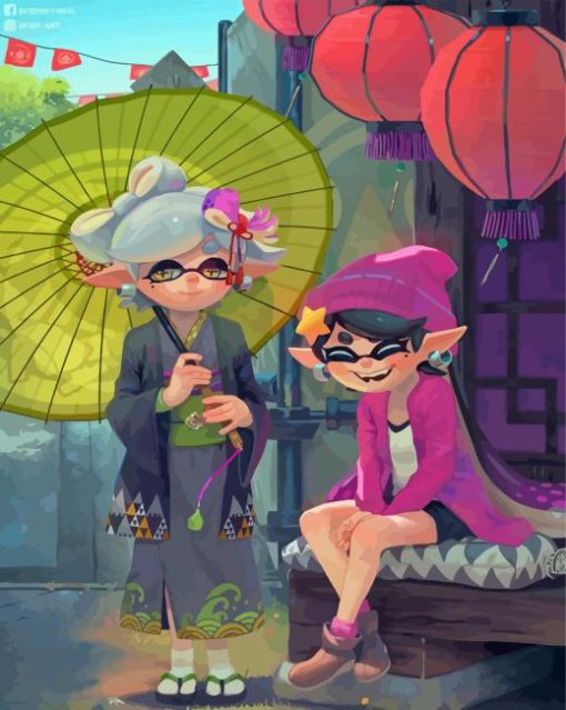 Callie And Marie Splatoon 3 Game Diamond Paintings