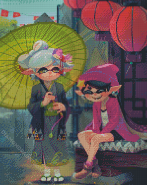 Callie And Marie Splatoon 3 Game Diamond Paintings