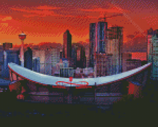 Canada Calgary Sunset Diamond Paintings