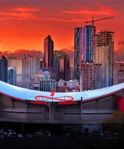 Canada Calgary Sunset Diamond Paintings