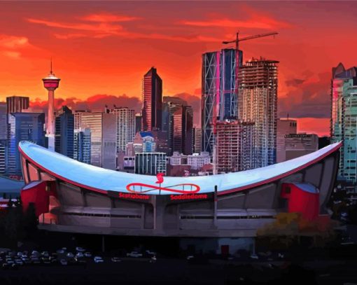 Canada Calgary Sunset Diamond Paintings