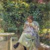 Cassatt Sewing lady Sitting In The Garden Diamond Paintings