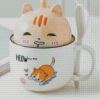 Cat Cup Diamond Paintings