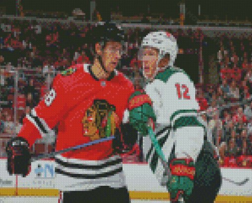 Chicago Blackhawks VS Minnesota Wild Players Diamond Paintings