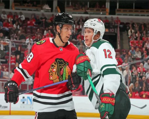 Chicago Blackhawks VS Minnesota Wild Players Diamond Paintings