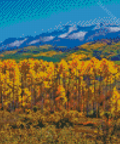 Colorado With Aspen Trees In Autumn Diamond Paintings