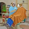 Dogs At The Barber Diamond Paintings