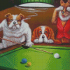 Dogs Play Pool Diamond Paintings