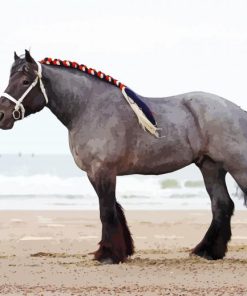 Grey Draft Horse Diamond Paintings