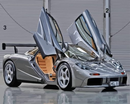 Grey McLaren F1 Car Diamond Paintings