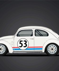 Illustration Herbie Car Diamond Paintings