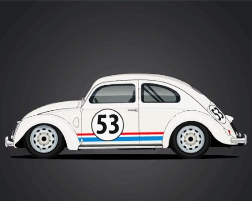 Illustration Herbie Car Diamond Paintings