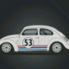 Illustration Herbie Car Diamond Paintings