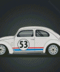 Illustration Herbie Car Diamond Paintings