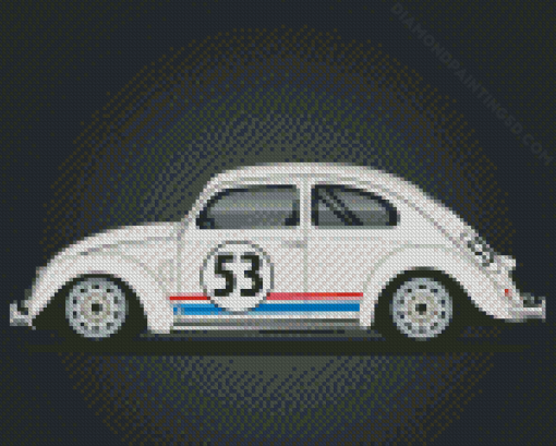 Illustration Herbie Car Diamond Paintings