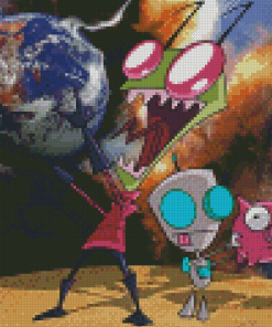 Invasor Zim Animation Diamond Paintings